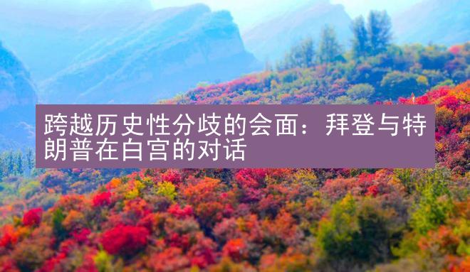 跨越历史性分歧的会面：拜登与特朗普在白宫的对话