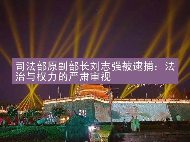 司法部原副部长刘志强被逮捕：法治与权力的严肃审视