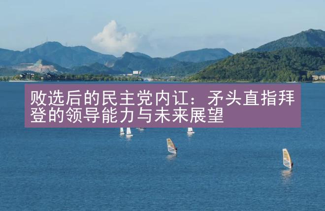 败选后的民主党内讧：矛头直指拜登的领导能力与未来展望